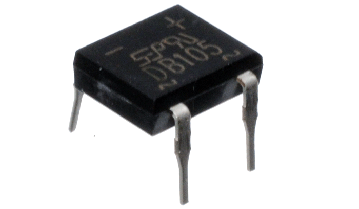 .DB105 Puente de Diodo Rectificador de 1A/600VAC | Nanoparuro